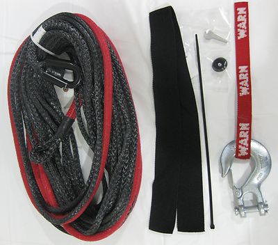 小物 rope WARN 88468 Synthetic Rope Kit 3/8 x 80' Winch 10000 lb Hook